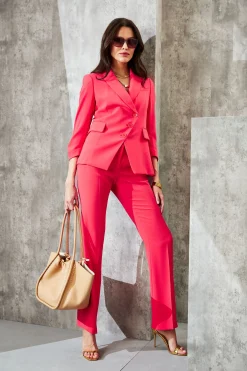 Elie Tahari 3 Button Ruched Sleeve Blazer- Jackets & Blazers