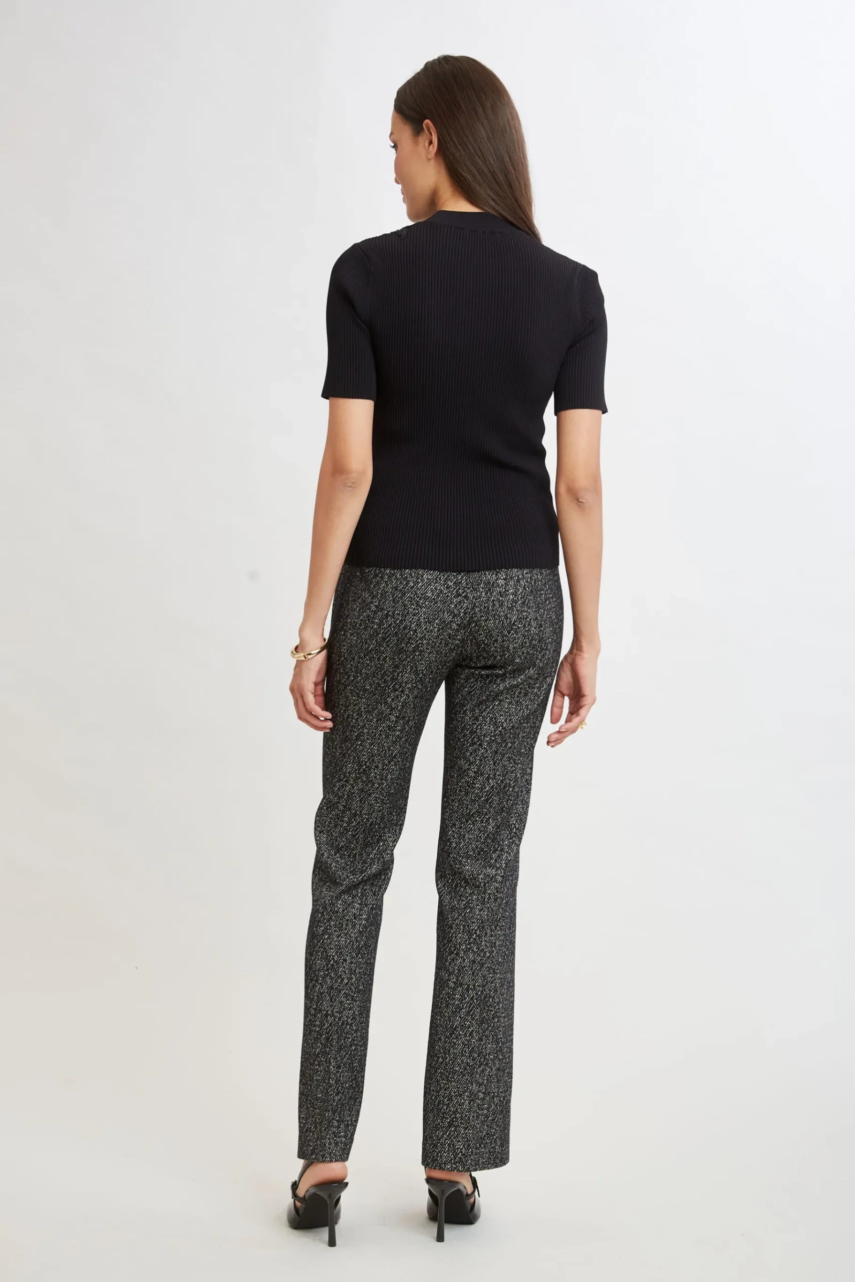 Elie Tahari Beaded Rib Sweater- Tops & Sweaters|Suiting