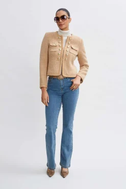 Elie Tahari Boucle Button Jacket- Jackets & Blazers