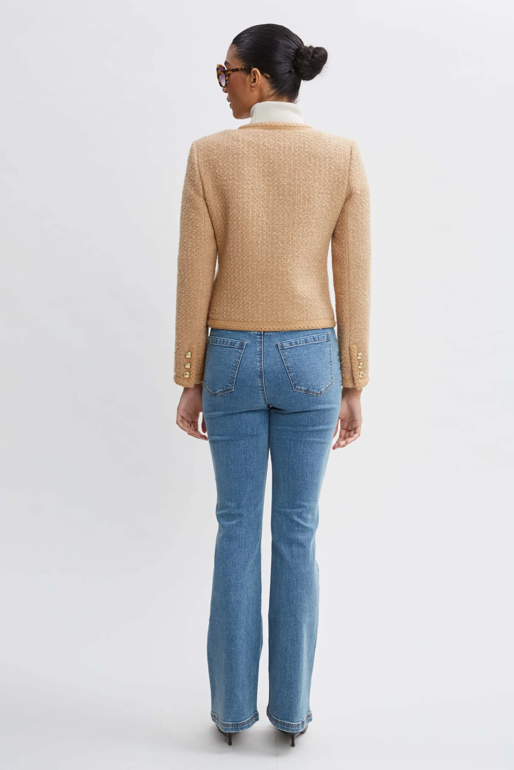 Elie Tahari Boucle Button Jacket- Jackets & Blazers