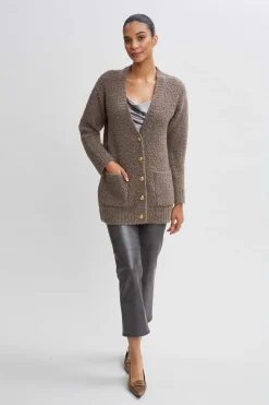 Elie Tahari Boucle Merino Cardigan- Tops & Sweaters