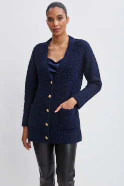 Elie Tahari Boucle Merino Cardigan- Tops & Sweaters