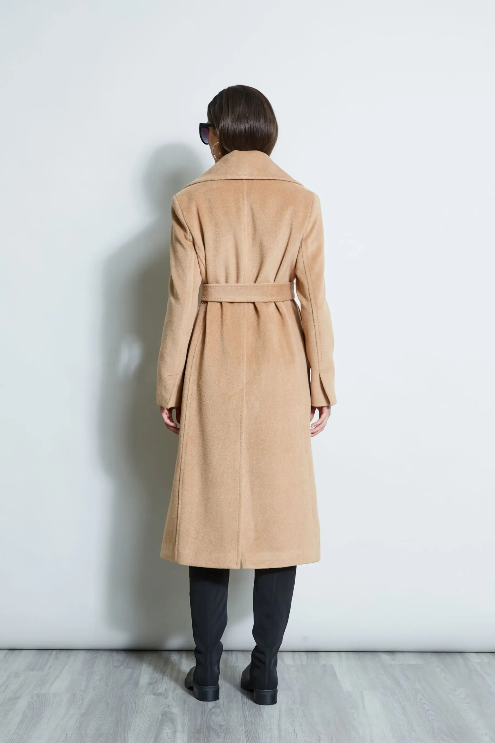 Elie Tahari Brushed Wrap Maxi Coat- Coats