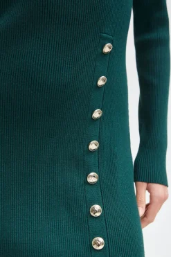 Elie Tahari Button Sweater Dress- Dresses & Jumpsuits|Long Sleeve Dresses