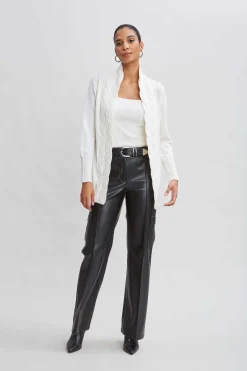 Elie Tahari Cable Cardigan- Tops & Sweaters