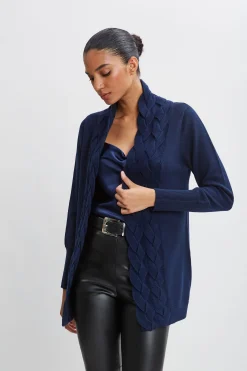 Elie Tahari Cable Cardigan- Tops & Sweaters