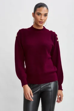 Elie Tahari Cashmere Button Sweater- Tops & Sweaters