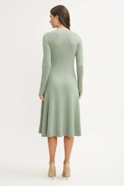 Elie Tahari Cashmere Fit & Flare Dress- Dresses & Jumpsuits|Long Sleeve Dresses