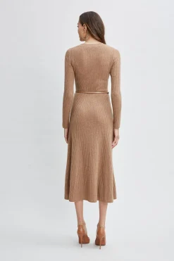 Elie Tahari Cashmere Long Sleeve Belted Dress- Dresses & Jumpsuits
