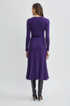 Elie Tahari Cashmere Long Sleeve Belted Dress- Dresses & Jumpsuits