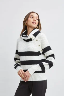 Elie Tahari Cashmere Stripe Sweater- Tops & Sweaters