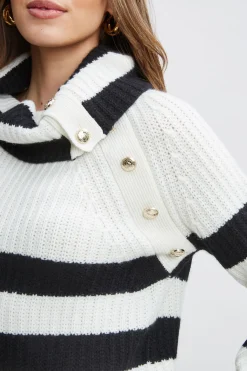 Elie Tahari Cashmere Stripe Sweater- Tops & Sweaters