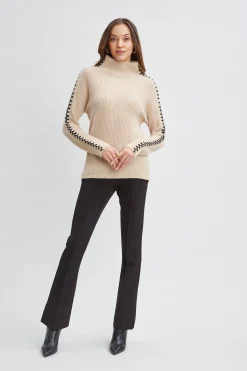 Elie Tahari Cashmere Whipstitch Sweater- Tops & Sweaters