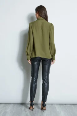 Elie Tahari Chain Collar Shirt- Tops & Sweaters