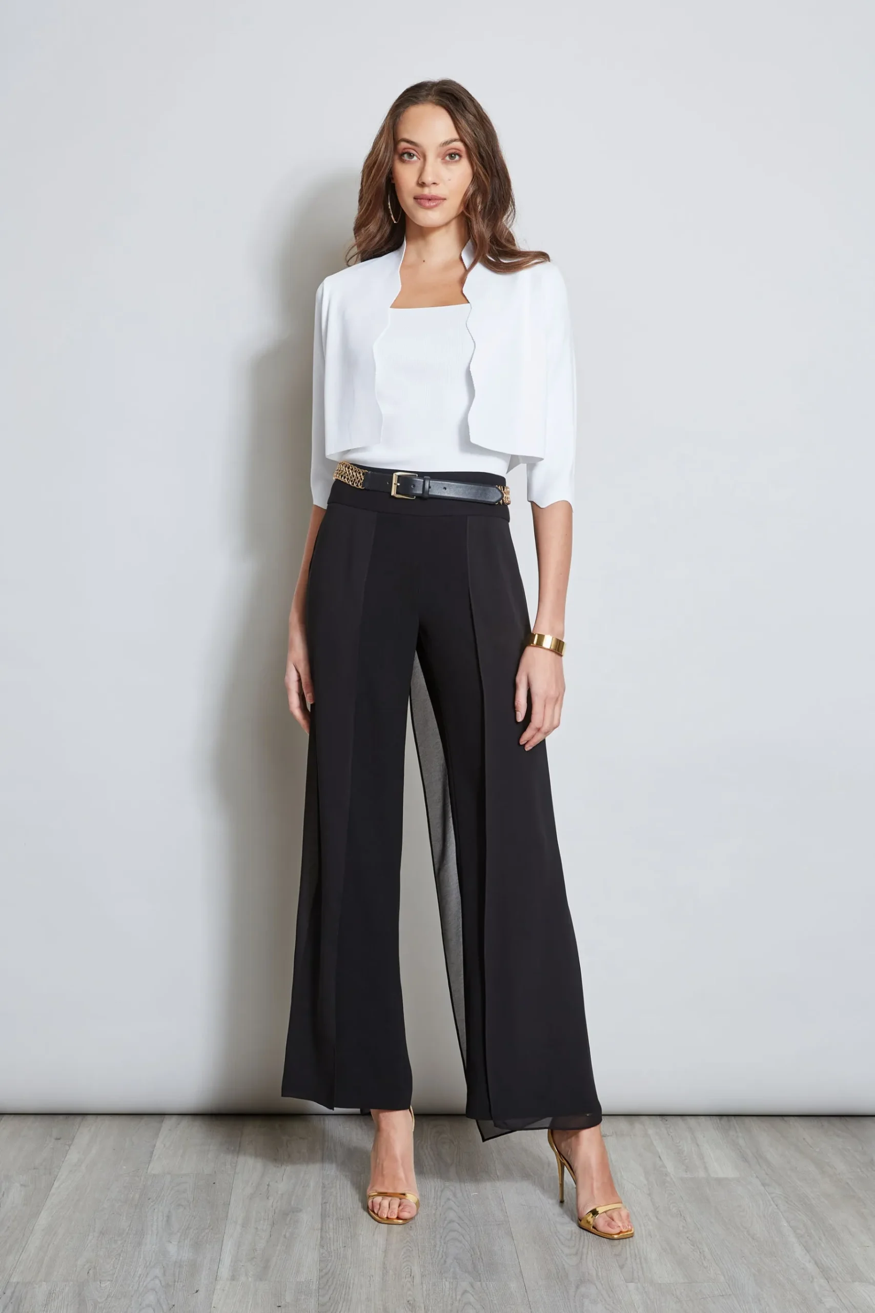 Elie Tahari Chiffon Panel Pant- Bottoms