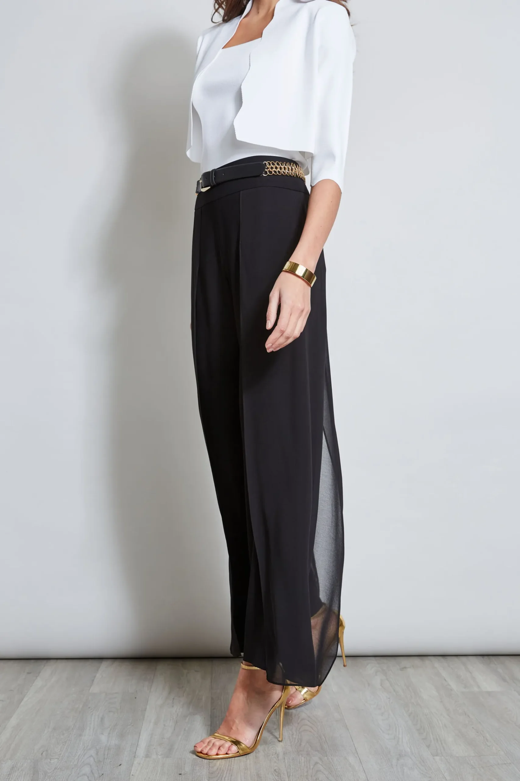 Elie Tahari Chiffon Panel Pant- Bottoms