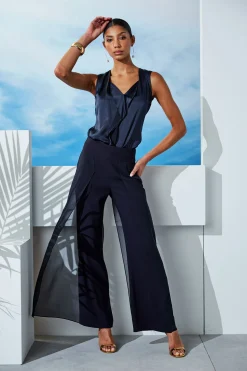 Elie Tahari Chiffon Panel Pant- Bottoms