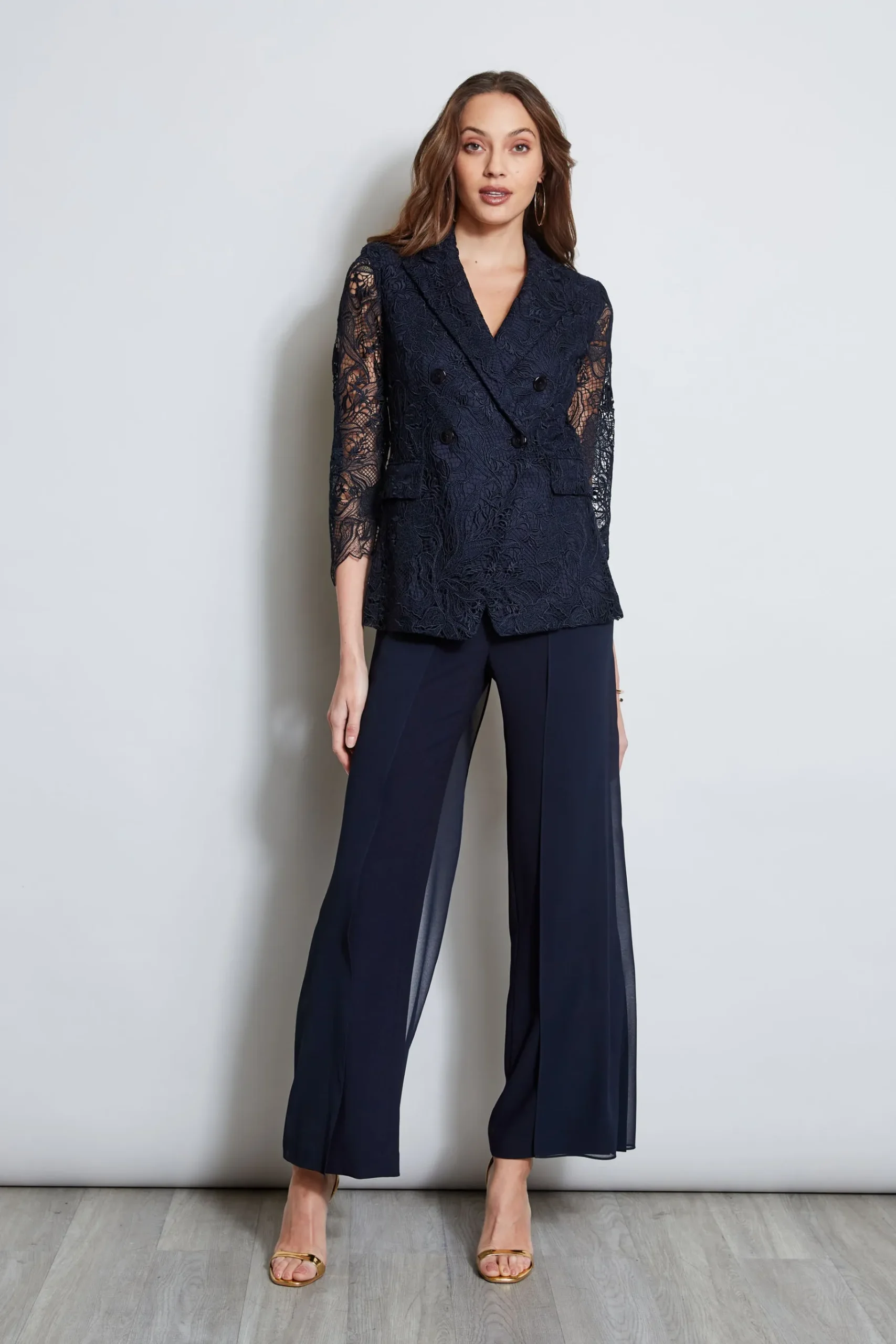 Elie Tahari Chiffon Panel Pant- Bottoms