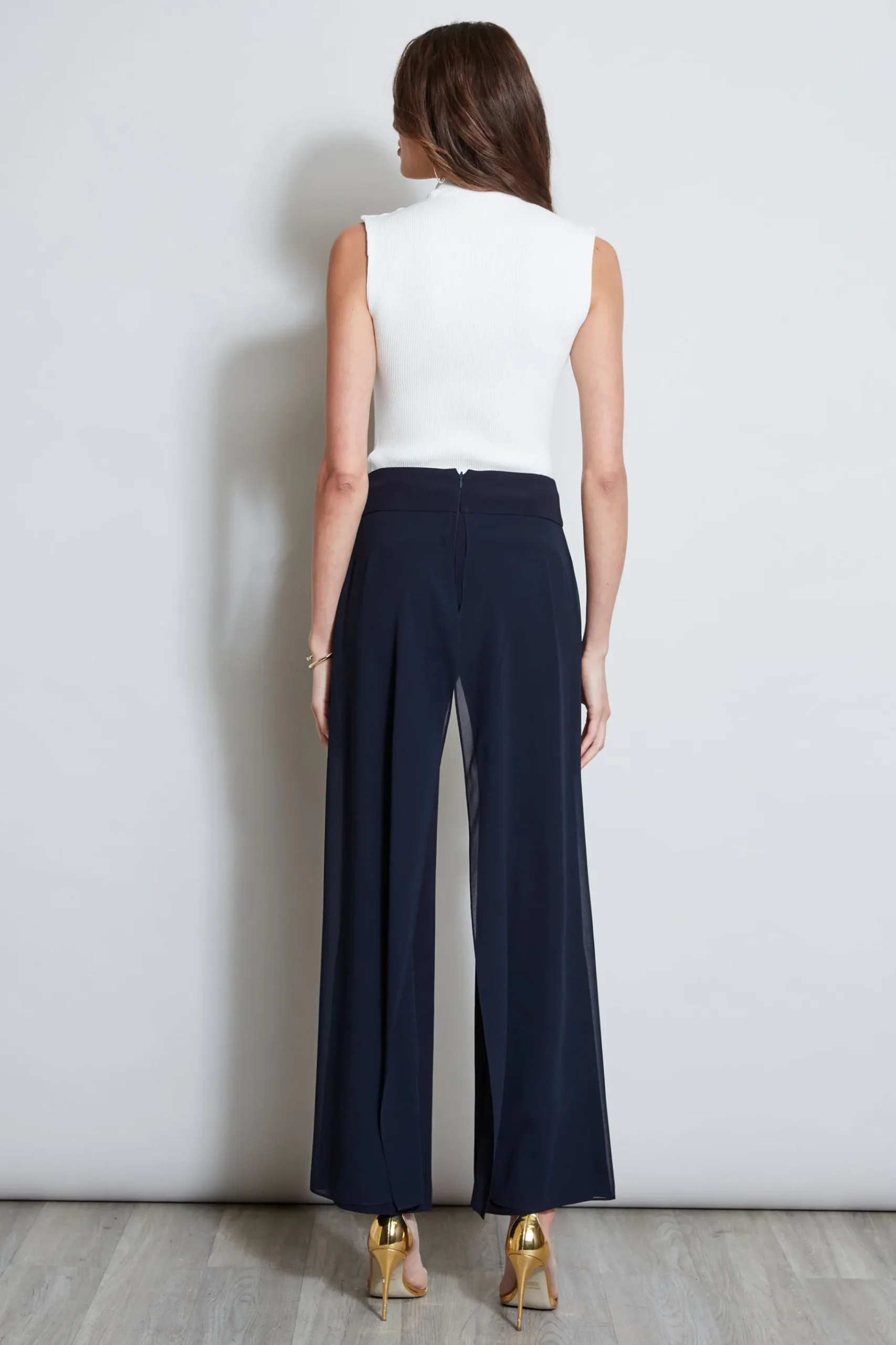 Elie Tahari Chiffon Panel Pant- Bottoms