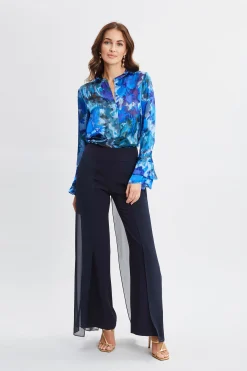 Elie Tahari Chiffon Panel Pant- Bottoms