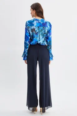 Elie Tahari Chiffon Panel Pant- Bottoms