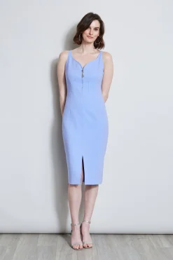 Elie Tahari Contour Zip Dress- Dresses & Jumpsuits|Midi Dresses