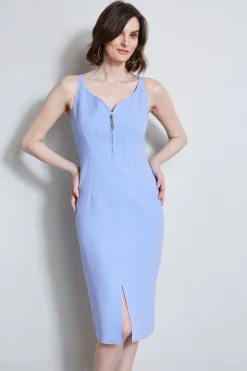 Elie Tahari Contour Zip Dress- Dresses & Jumpsuits|Midi Dresses