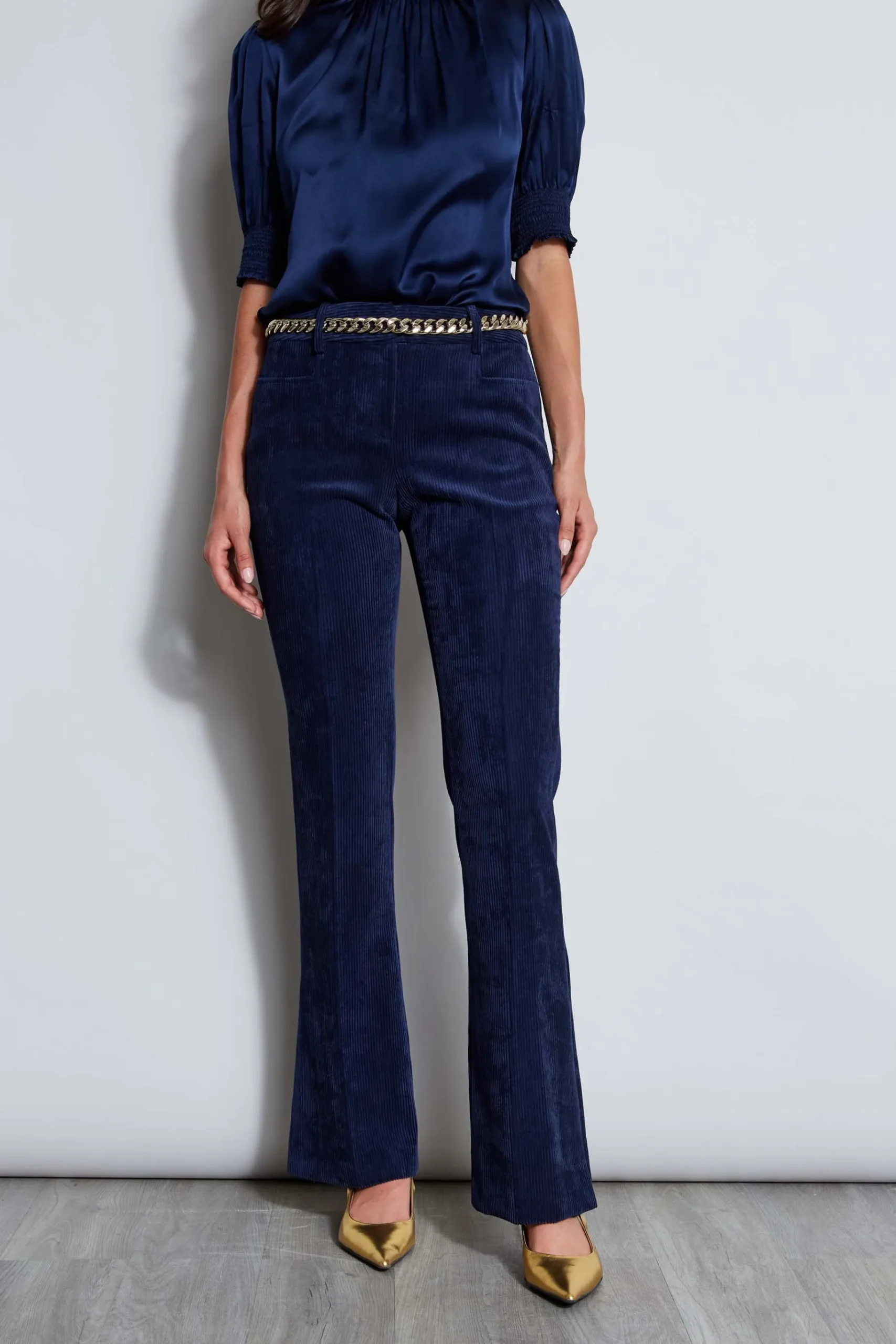 Elie Tahari Corduroy Fit & Flare Pant- Bottoms|Suiting