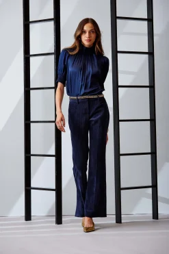 Elie Tahari Corduroy Fit & Flare Pant- Bottoms|Suiting
