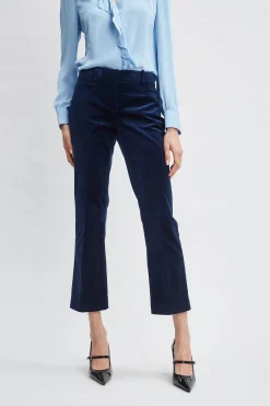 Elie Tahari Cotton Velvet Flare Pant- Bottoms|Suiting