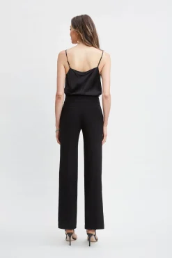 Elie Tahari Crepe Overlay Slit Pant- Bottoms|Suiting