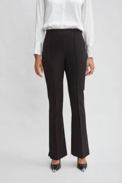 Elie Tahari Crepe Seam Slit Flare Pant- Bottoms|Suiting