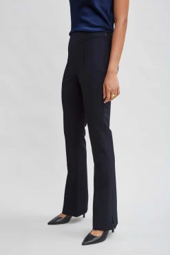 Elie Tahari Crepe Seam Slit Flare Pant- Bottoms