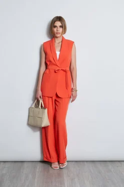 Elie Tahari Crepe Vest- Jackets & Blazers