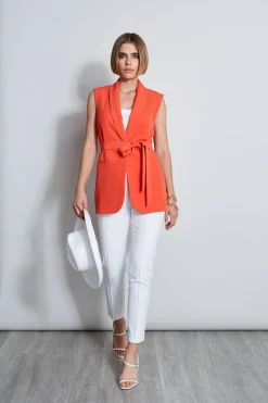 Elie Tahari Crepe Vest- Jackets & Blazers
