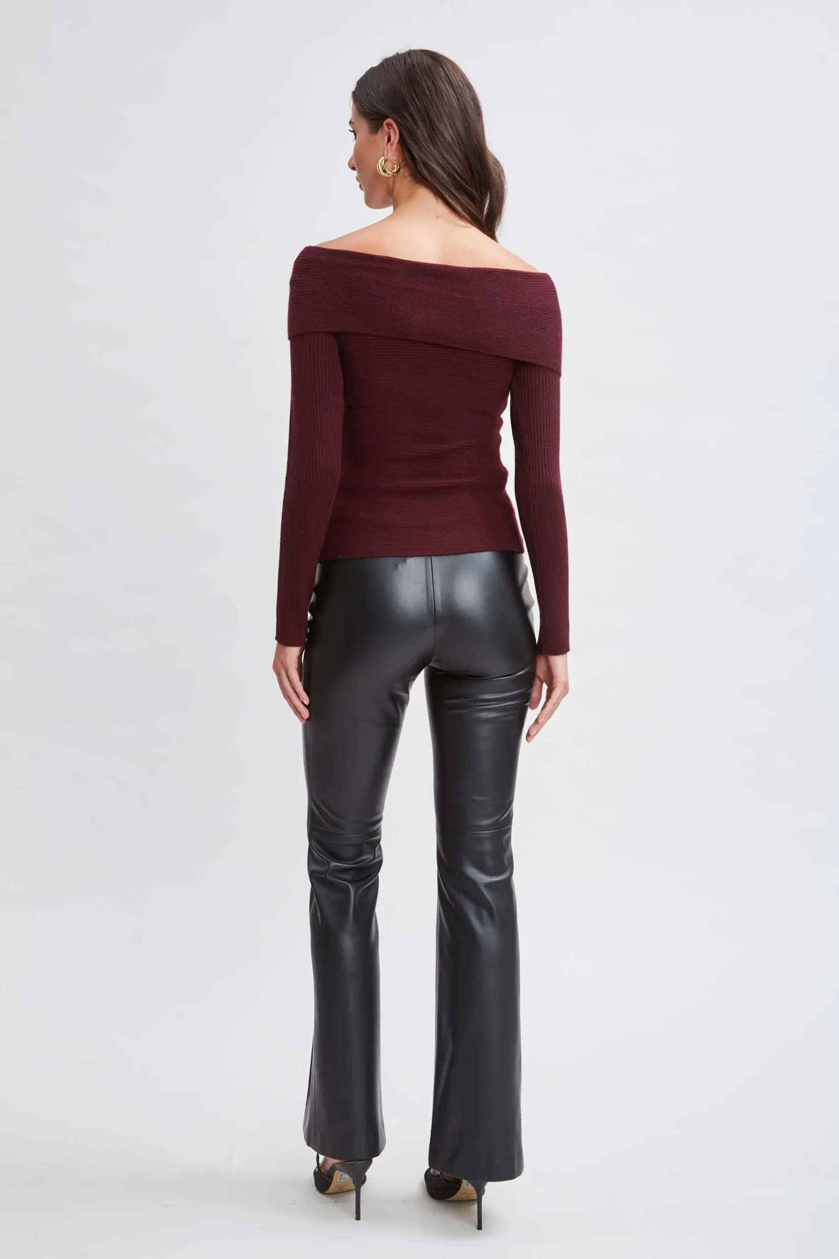 Elie Tahari Cross Shoulder Cashmere Merino Sweater- Tops & Sweaters