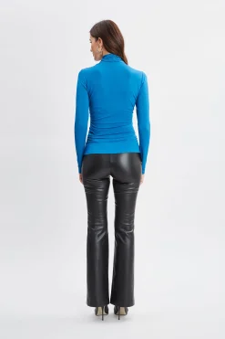 Elie Tahari Crossover Ruched Knit- Tops & Sweaters