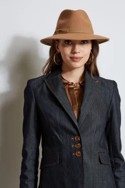 Elie Tahari Denim 3 Button Blazer- Jackets & Blazers