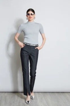 Elie Tahari Denim Slit Front Jeans- Bottoms