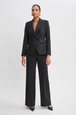 Elie Tahari Double Breasted Blazer- Jackets & Blazers|Suiting