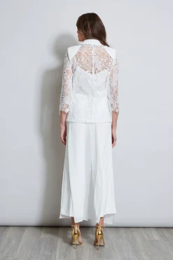 Elie Tahari Double Breasted Lace Blazer- Jackets & Blazers