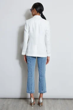 Elie Tahari Embroidered Linen Blazer- Jackets & Blazers
