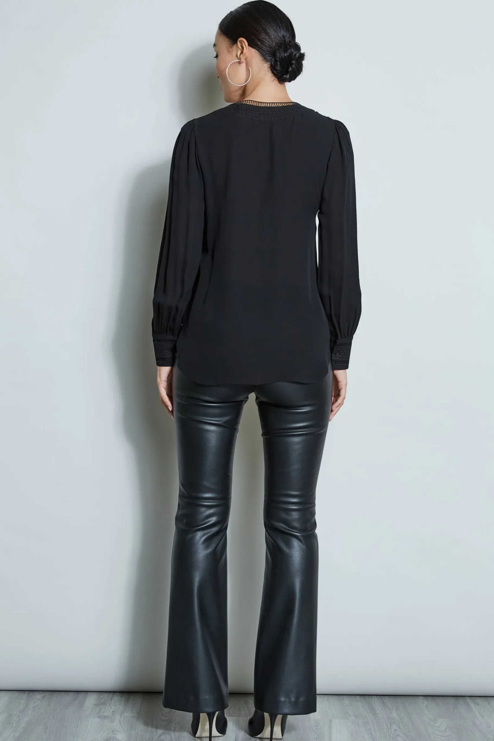 Elie Tahari Embroidered Silk Shirt- Tops & Sweaters