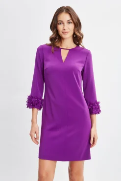 Elie Tahari Flower Sleeve Shift Dress- Dresses & Jumpsuits
