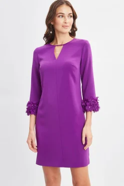 Elie Tahari Flower Sleeve Shift Dress- Dresses & Jumpsuits