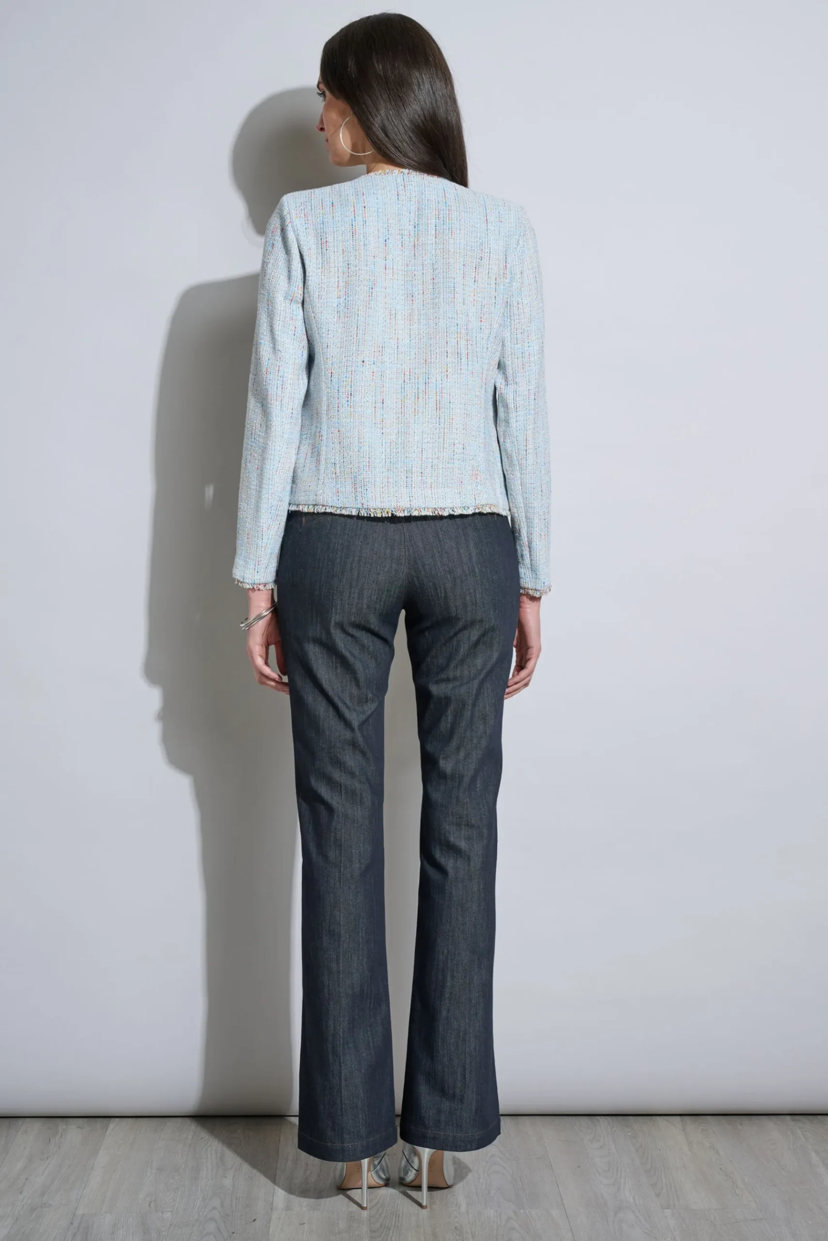 Elie Tahari Fringe Edge Tweed Jacket- Jackets & Blazers