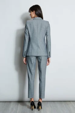 Elie Tahari Herringbone Panel Blazer- Jackets & Blazers