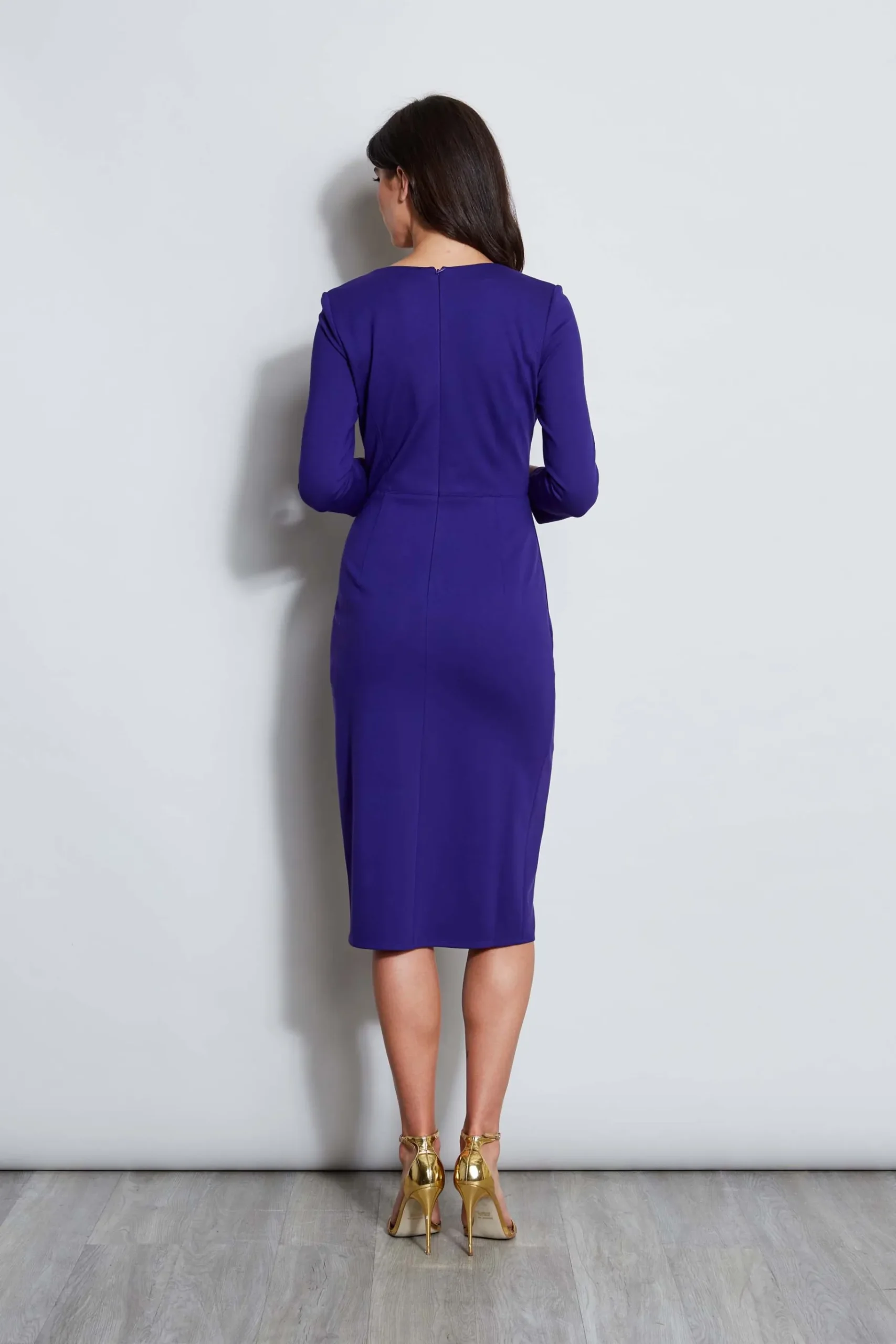 Elie Tahari Keyhole Ring Wrap Dress- Dresses & Jumpsuits|Long Sleeve Dresses