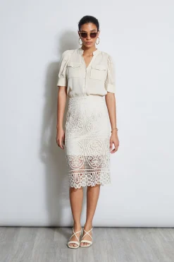 Elie Tahari Lace Skirt- Bottoms