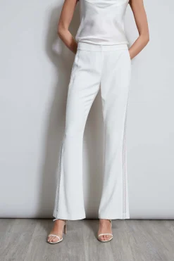Elie Tahari Lace Trim Fit & Flare Pant- Bottoms